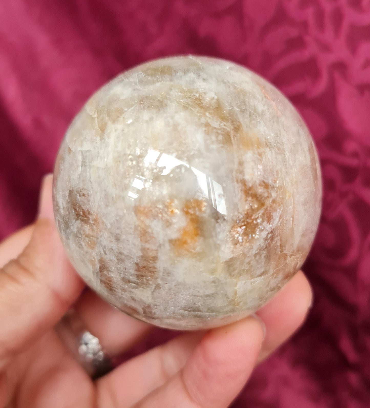 Belomorite - Moonstone with Sunstone Sphere 5.5 cm