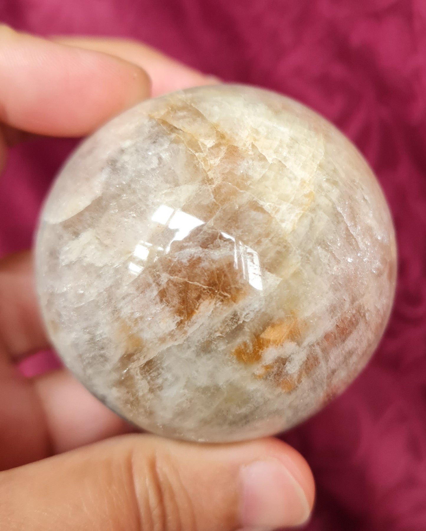 Belomorite - Moonstone with Sunstone Sphere 5.5 cm