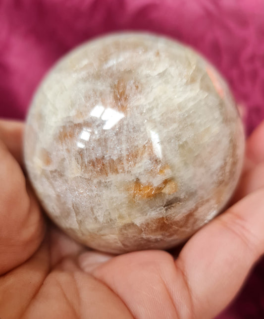 Belomorite - Moonstone with Sunstone Sphere 5.5 cm