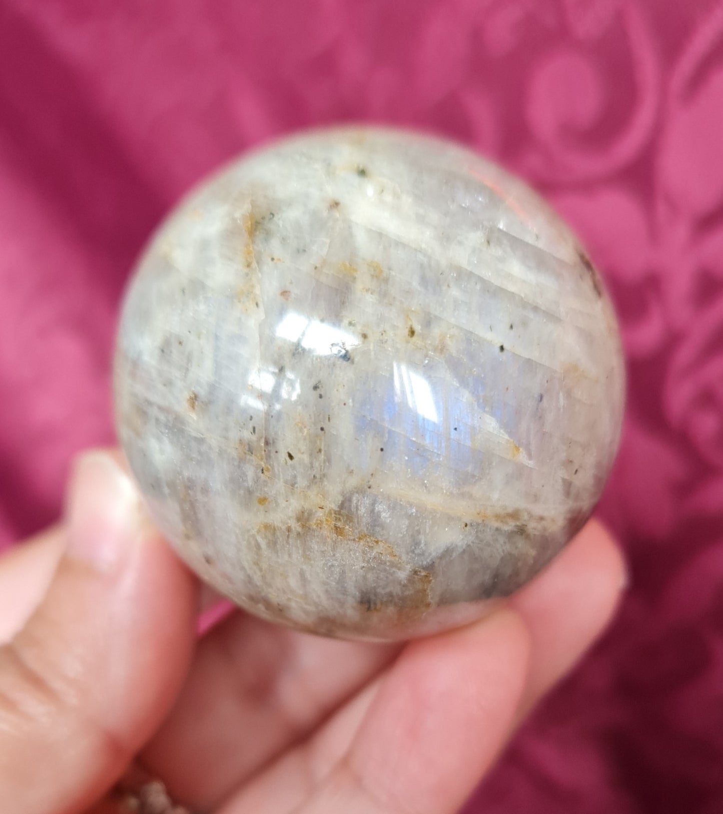 Belomorite - Moonstone with Sunstone Sphere 4.5 cm