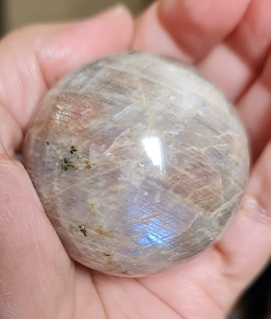 Belomorite - Moonstone with Sunstone Sphere 4.5 cm