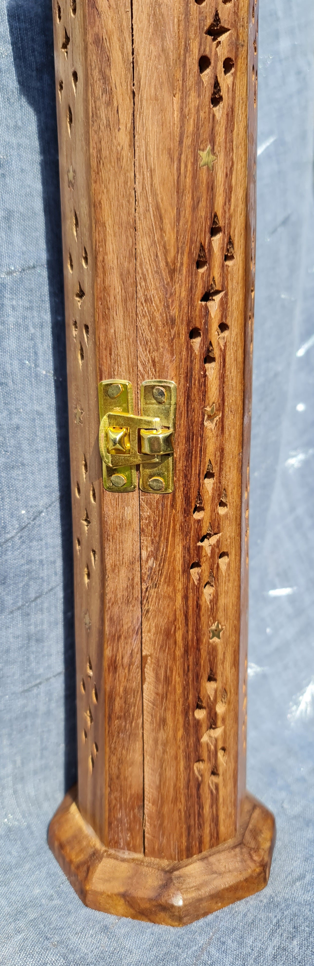 Tower Wood Incense Burner with Door