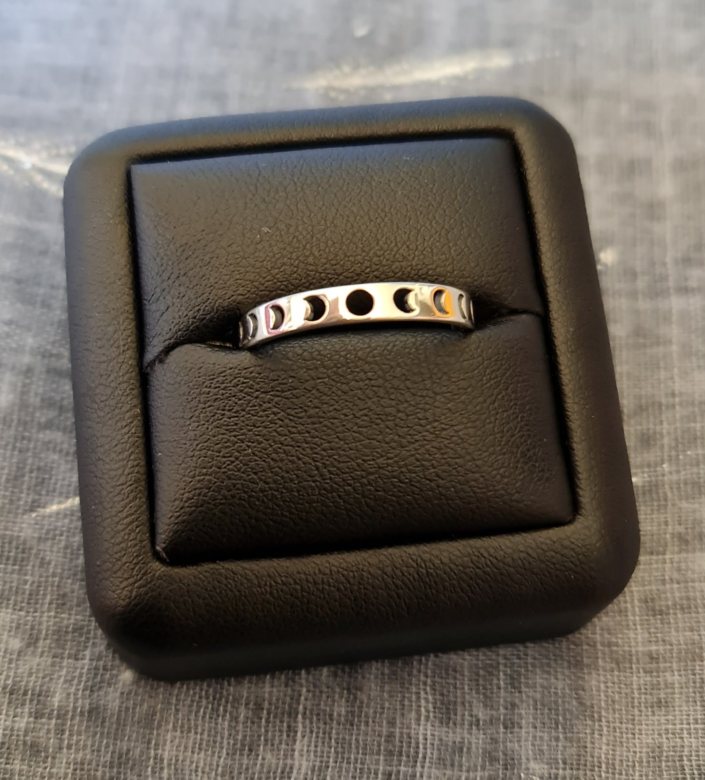 Sterling Silver Lunar Phase Moon Ring
