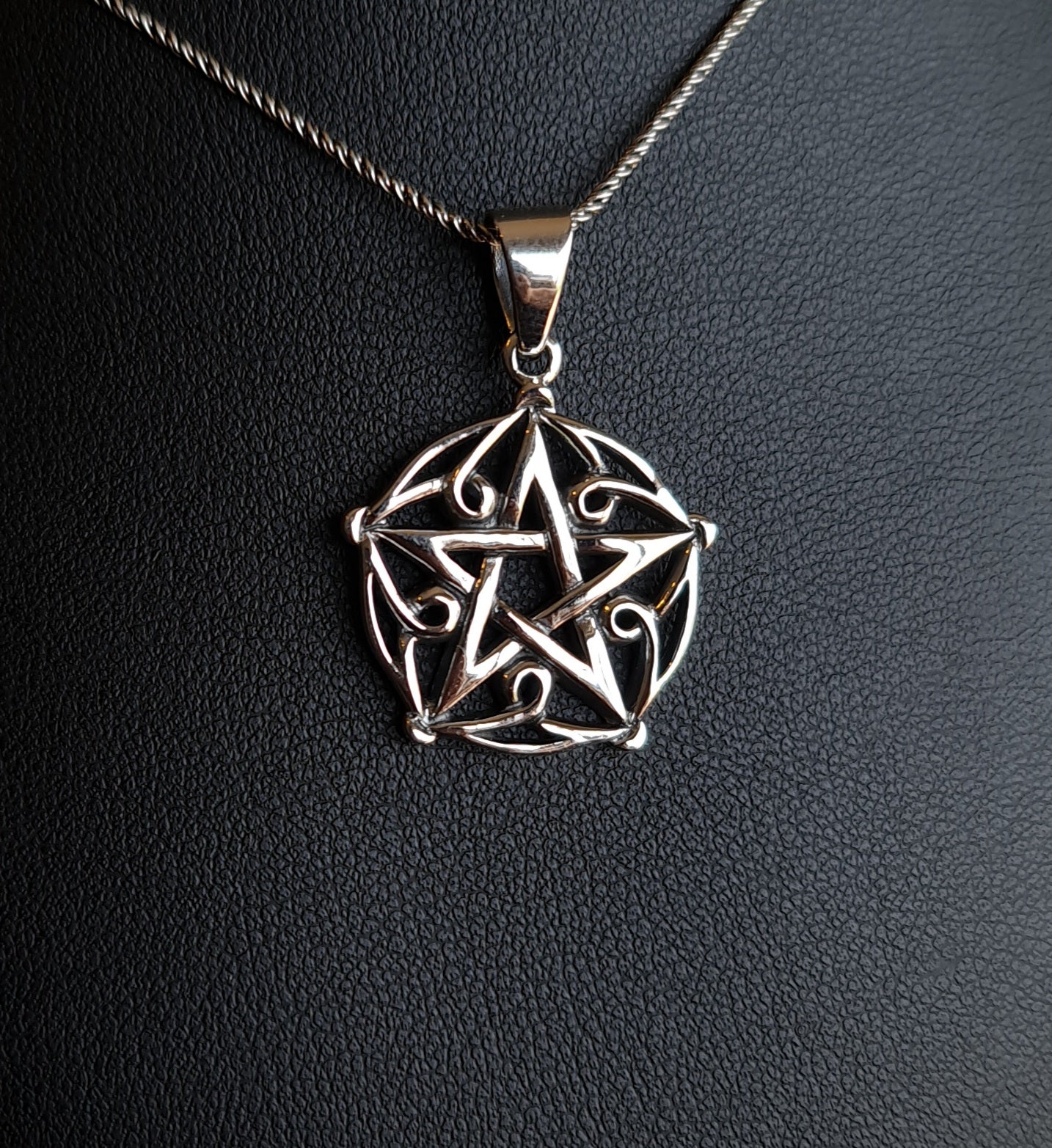 Gothic Pentacle Sterling Silver Pendant