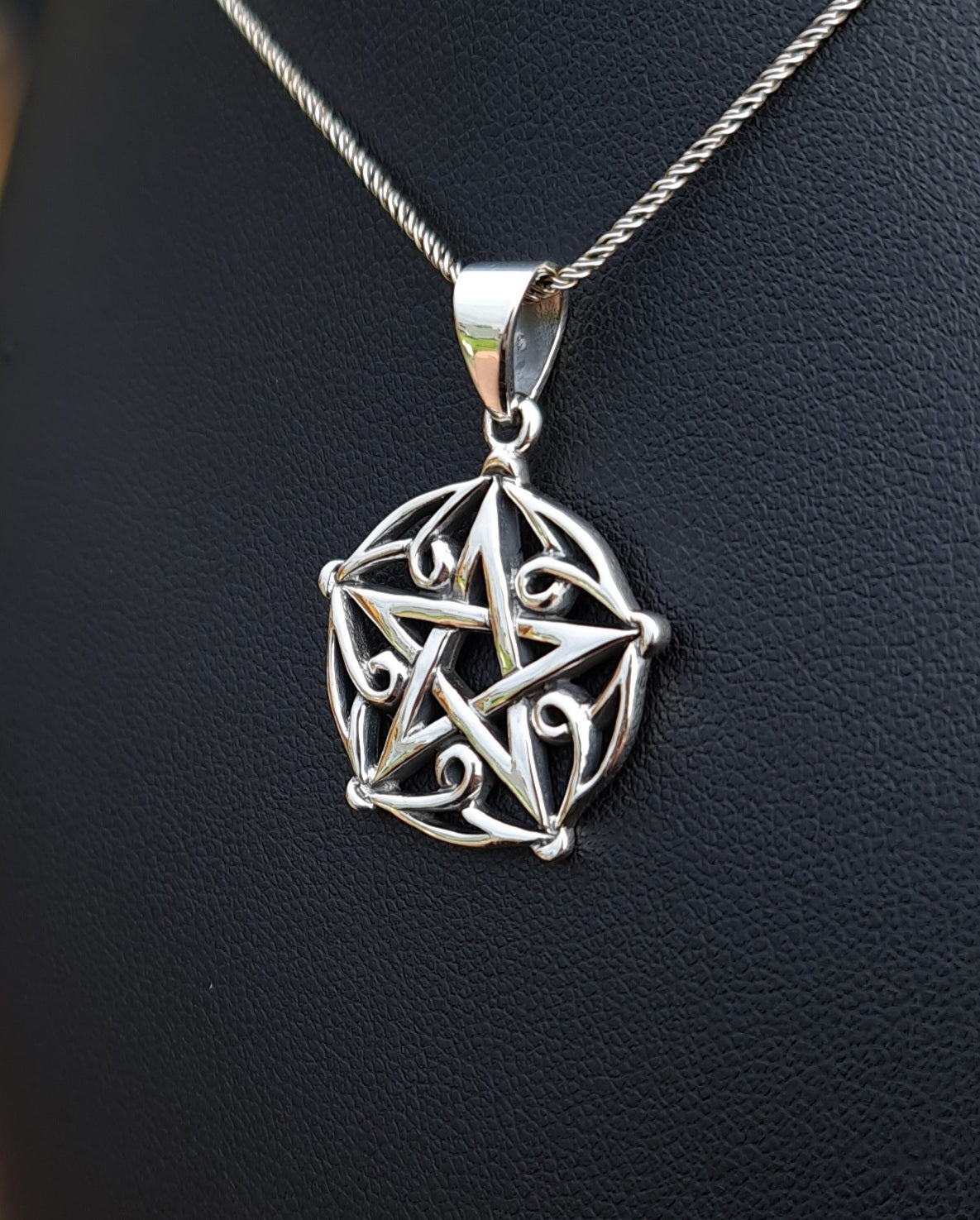 Gothic Pentacle Sterling Silver Pendant