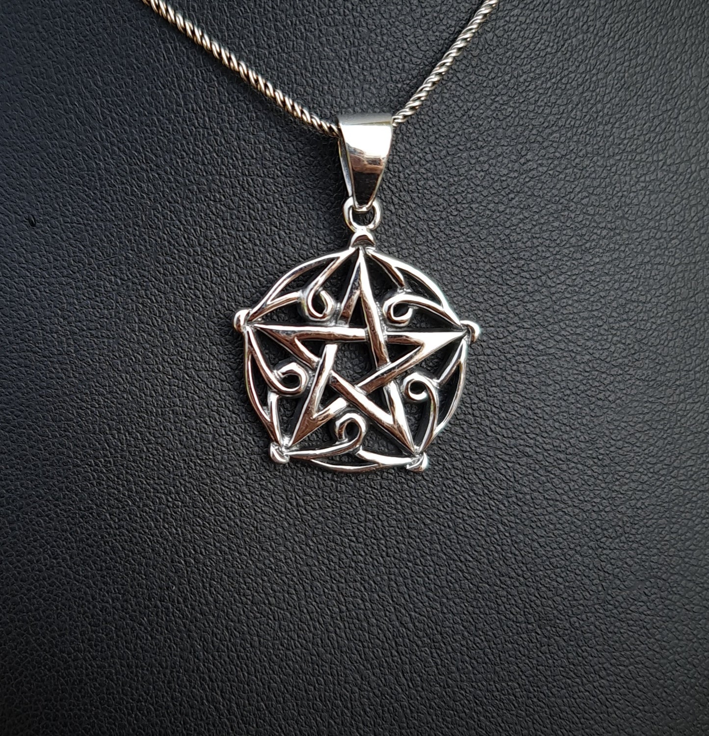 Gothic Pentacle Sterling Silver Pendant