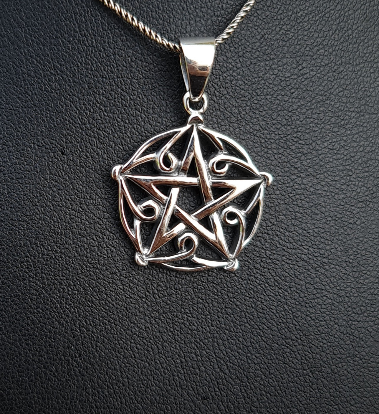 Gothic Pentacle Sterling Silver Pendant