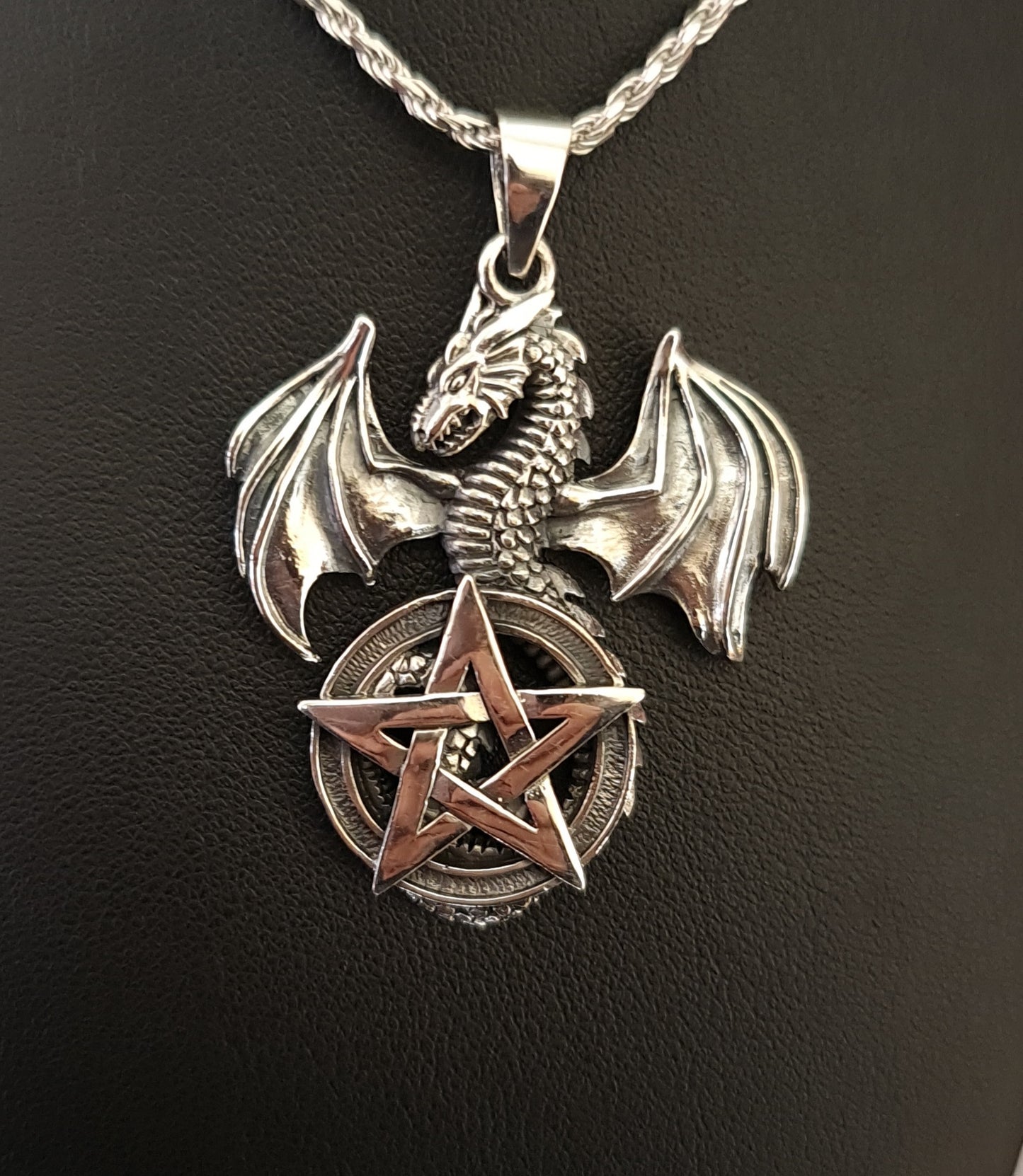Sterling Silver Dragon & Pentacle