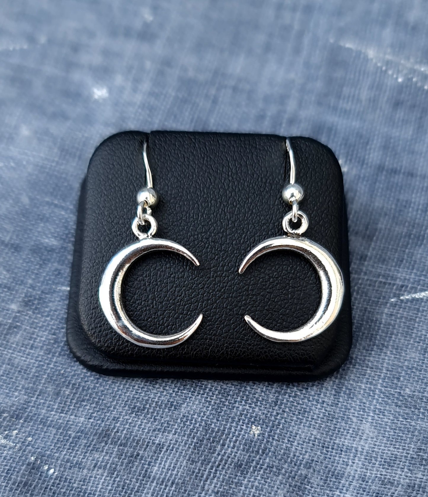 Sterling Silver Crescent Moon Earrings