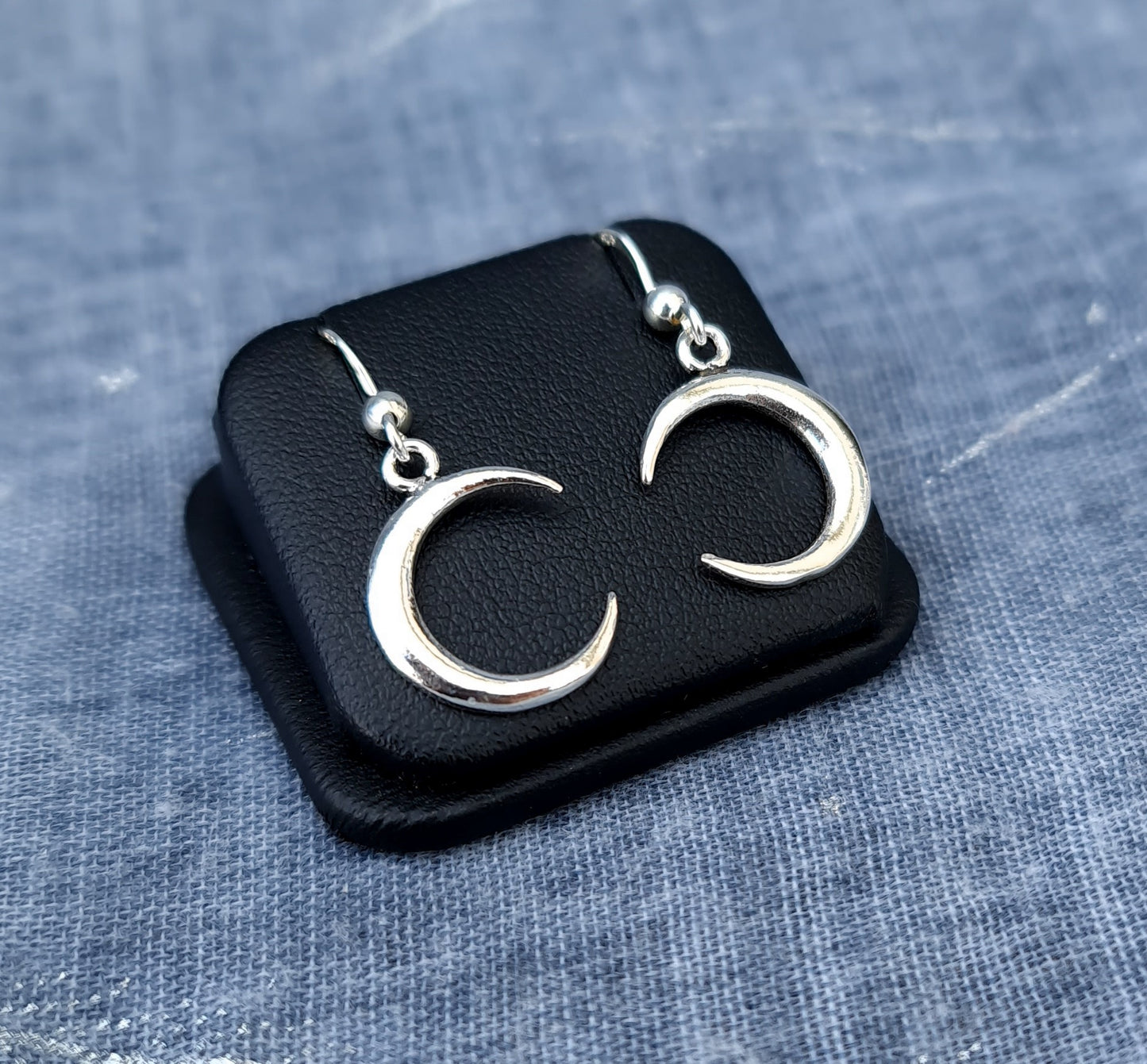 Sterling Silver Crescent Moon Earrings