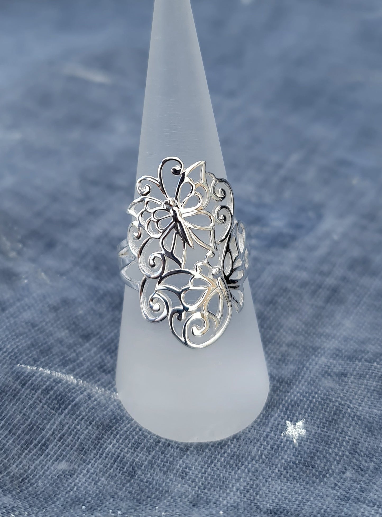 Sterling Silver Butterfly Ring