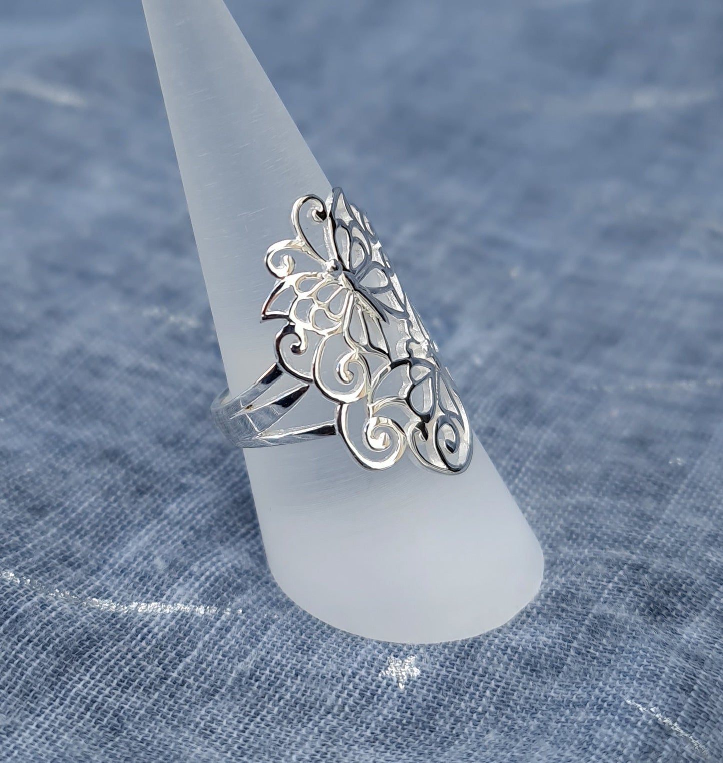 Sterling Silver Butterfly Ring