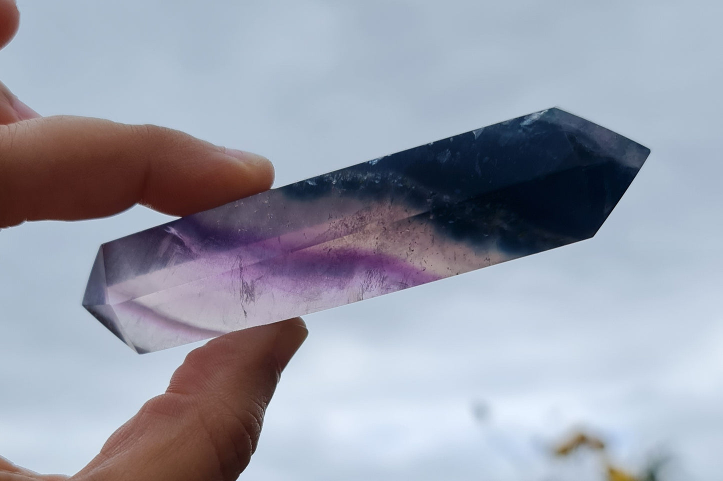 Double Terminated Fluorite Wand