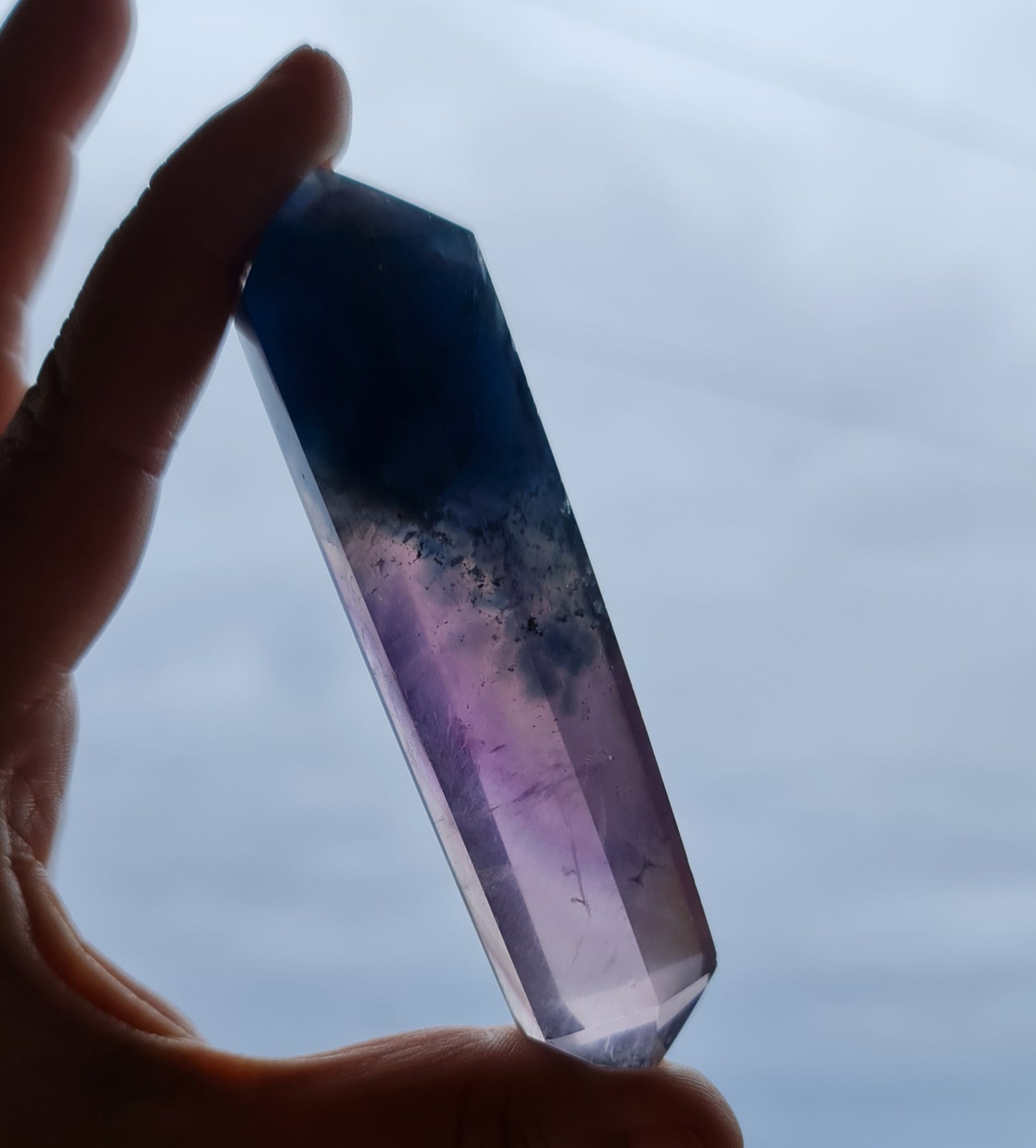 Double Terminated Fluorite Wand