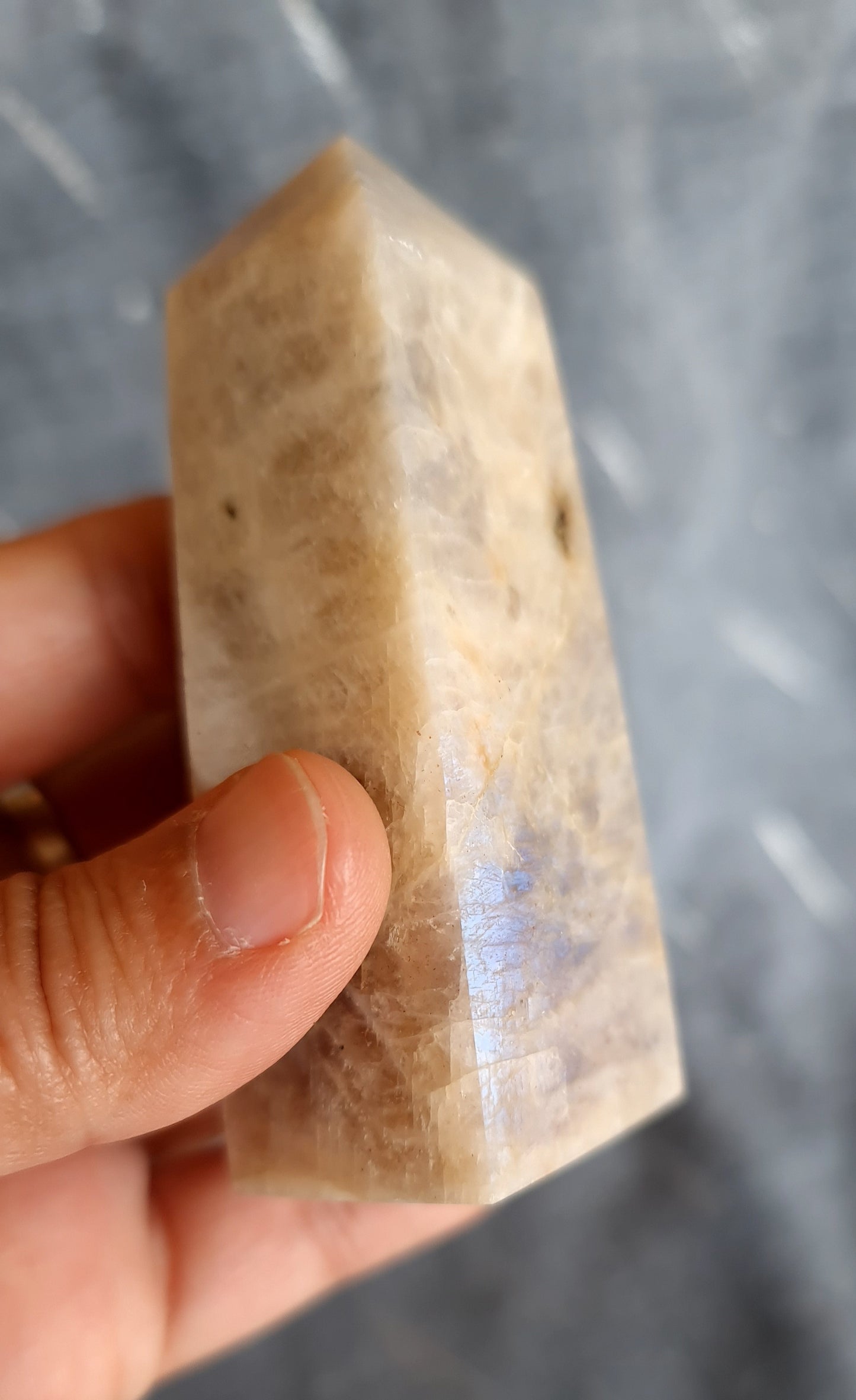 Belomorite - Blue Flash Moonstone Point