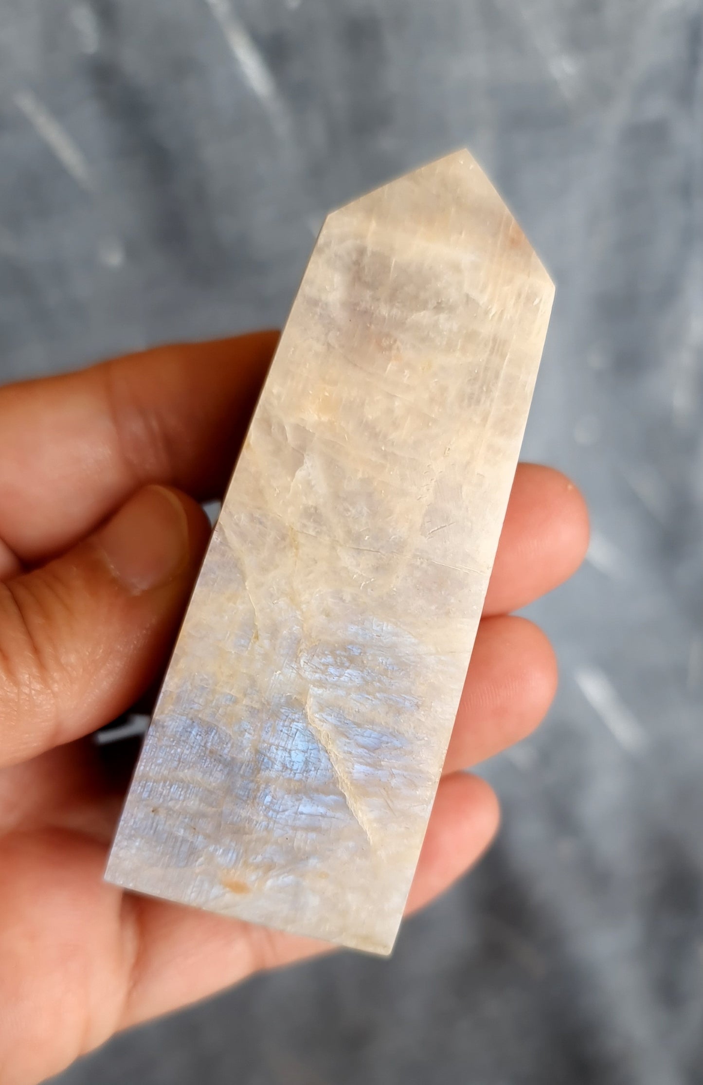 Belomorite - Blue Flash Moonstone Point