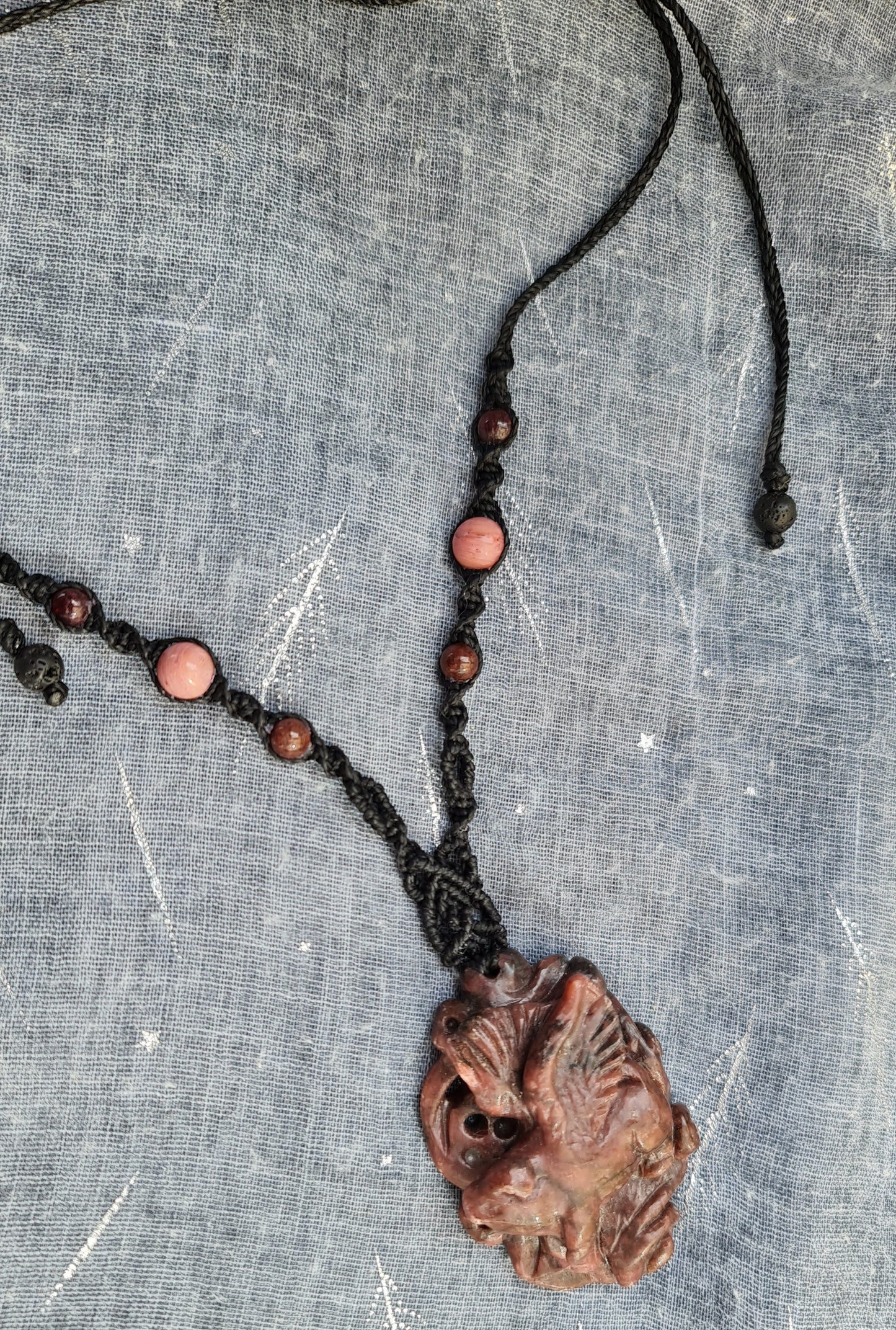 "When Pigs Fly" - Macrame Necklace