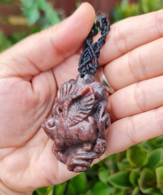 "When Pigs Fly" - Macrame Necklace
