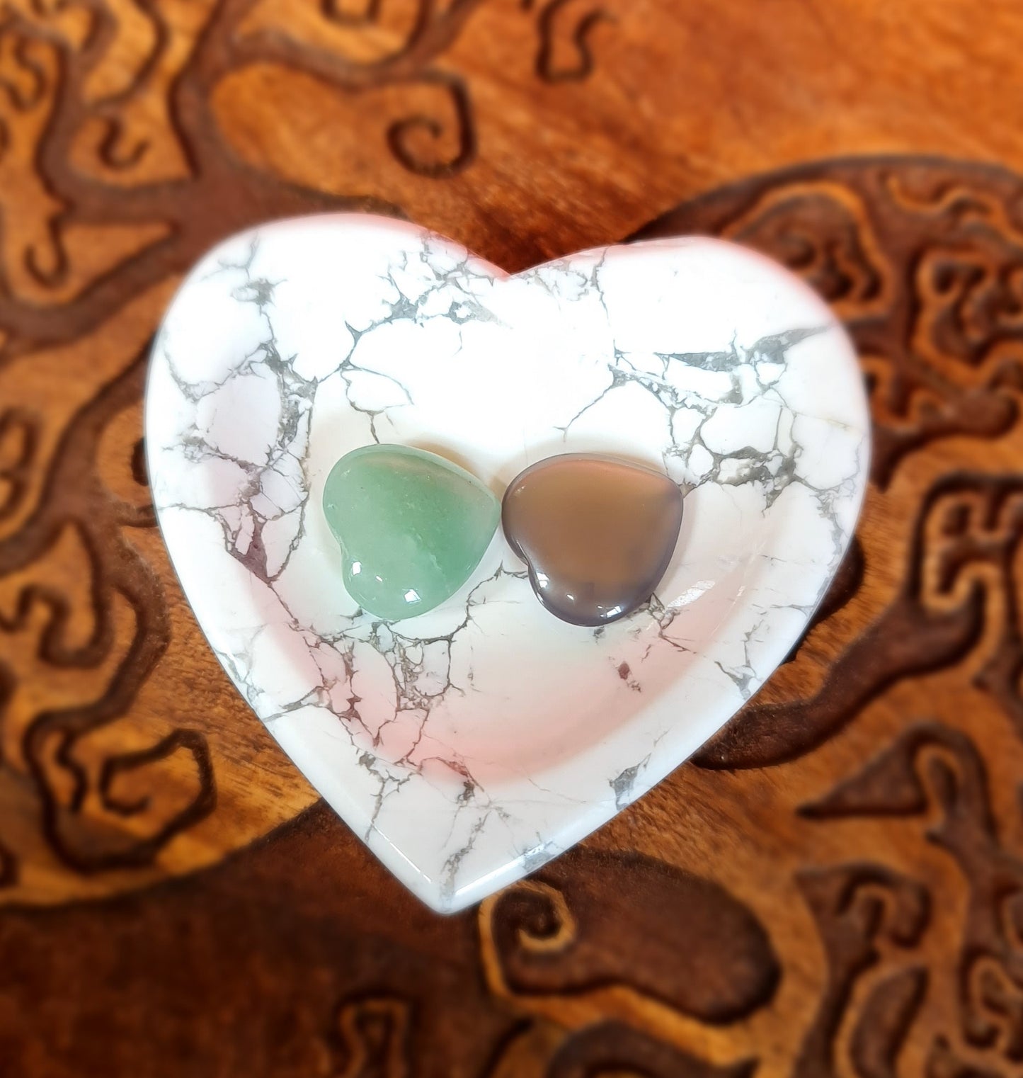 Howlite Heart Bowl
