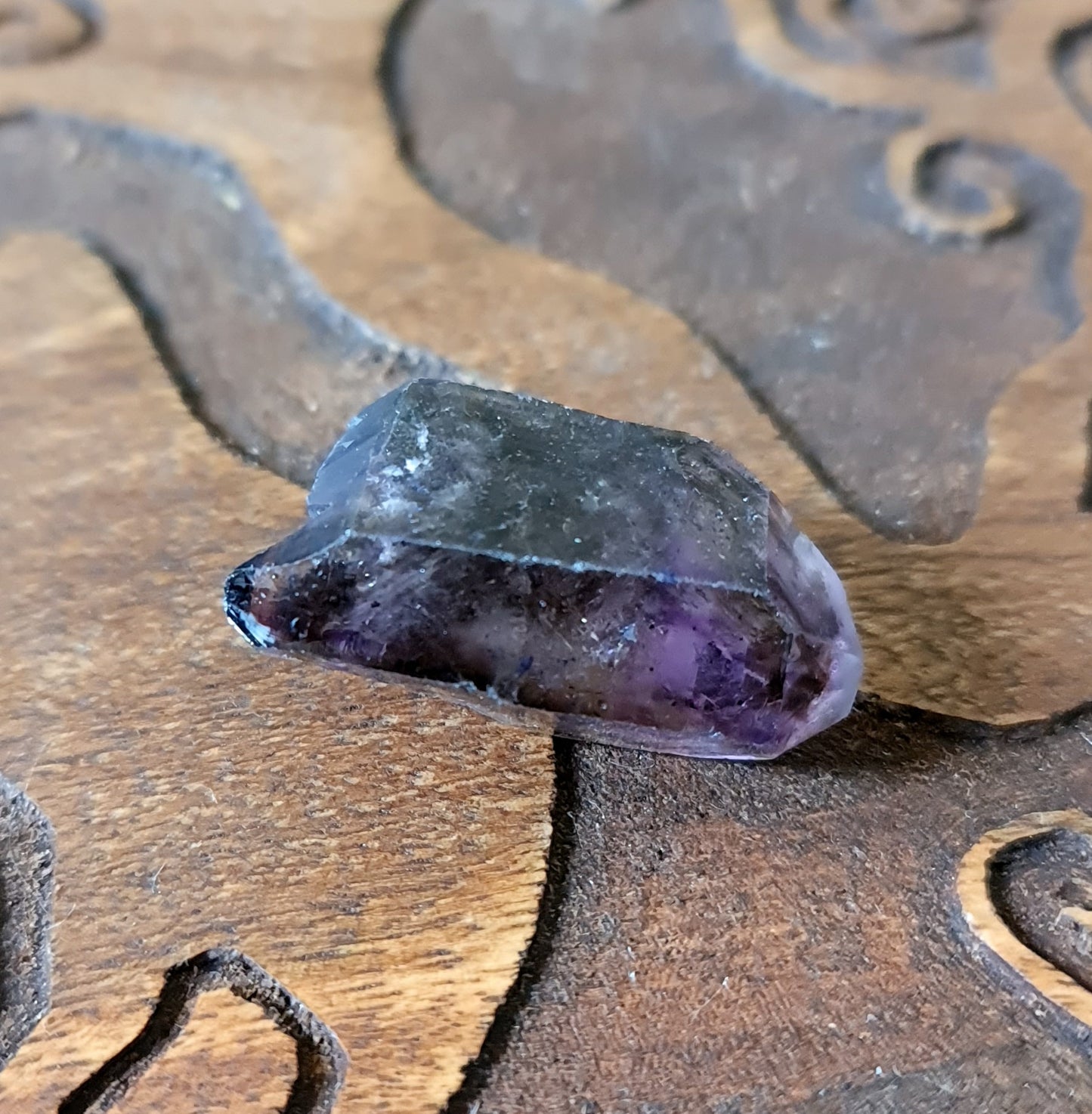 Smoky Amethyst Double Terminated Enhydro
