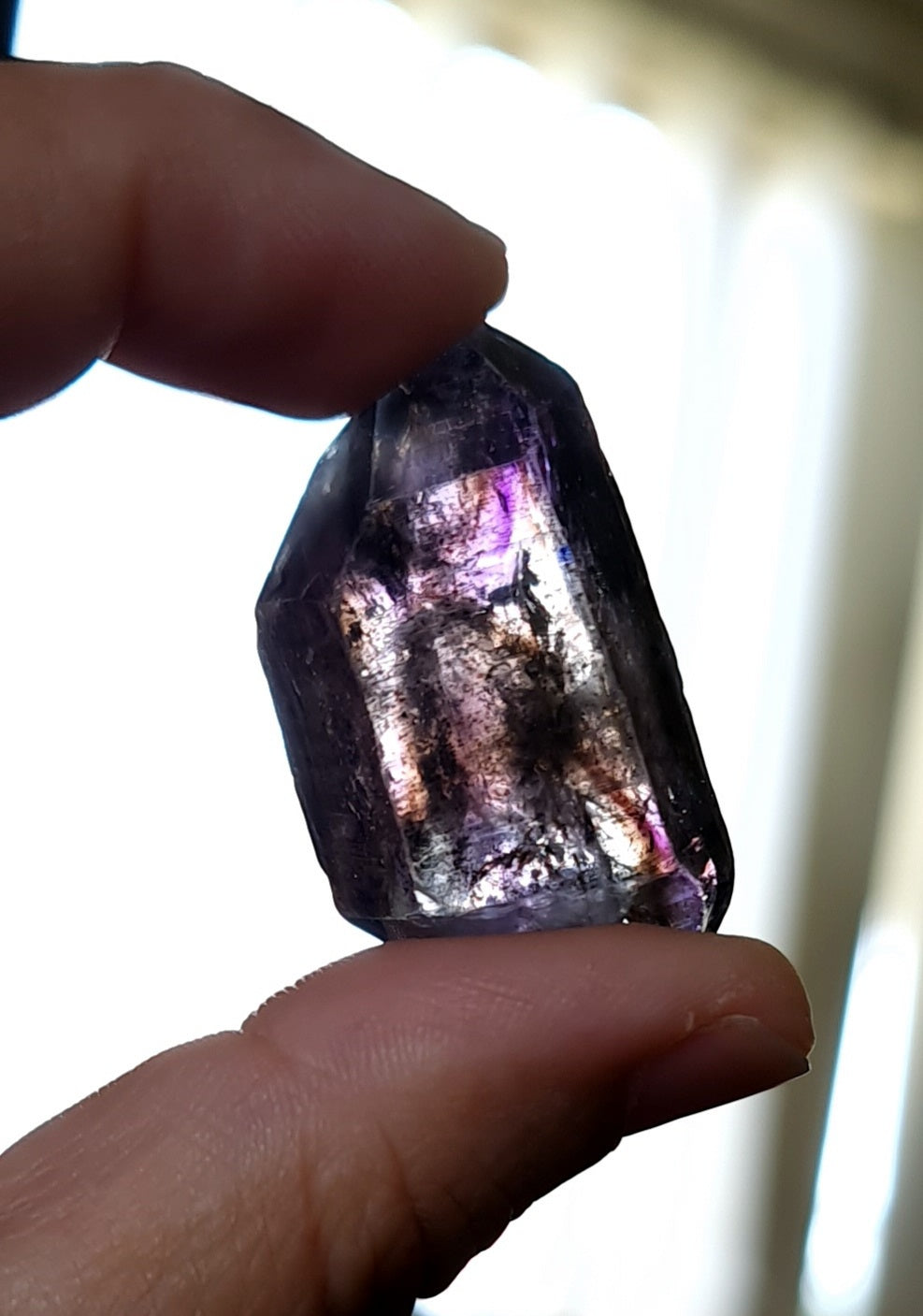 Smoky Amethyst Double Terminated Enhydro