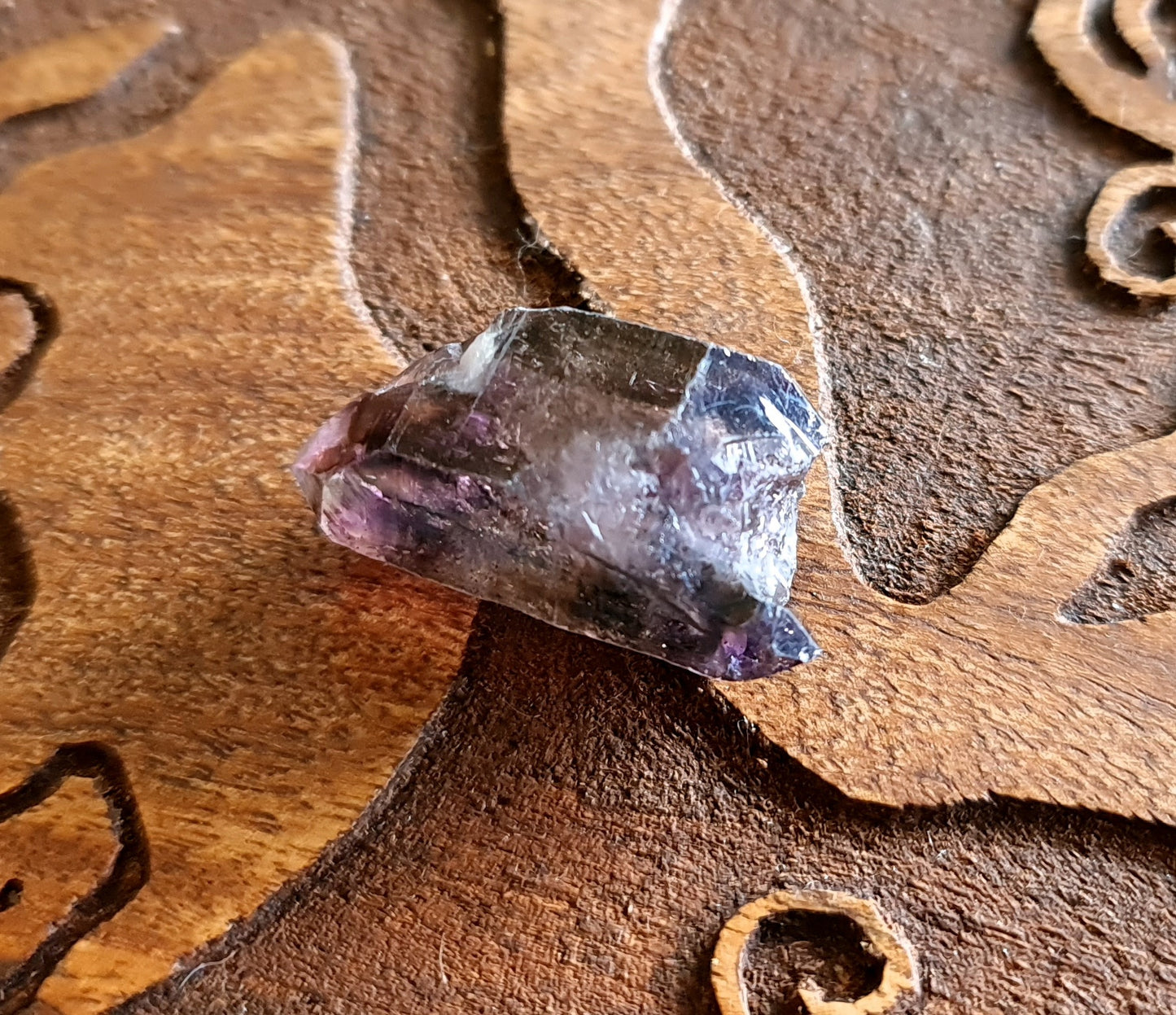Smoky Amethyst Double Terminated Enhydro