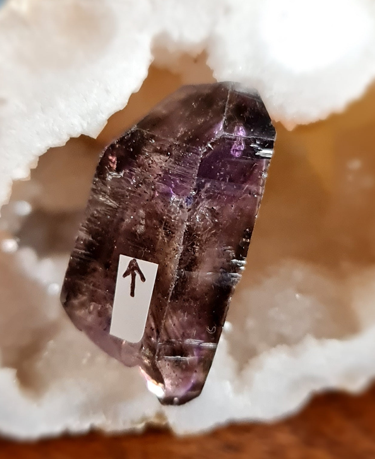 Smoky Amethyst Double Terminated Enhydro