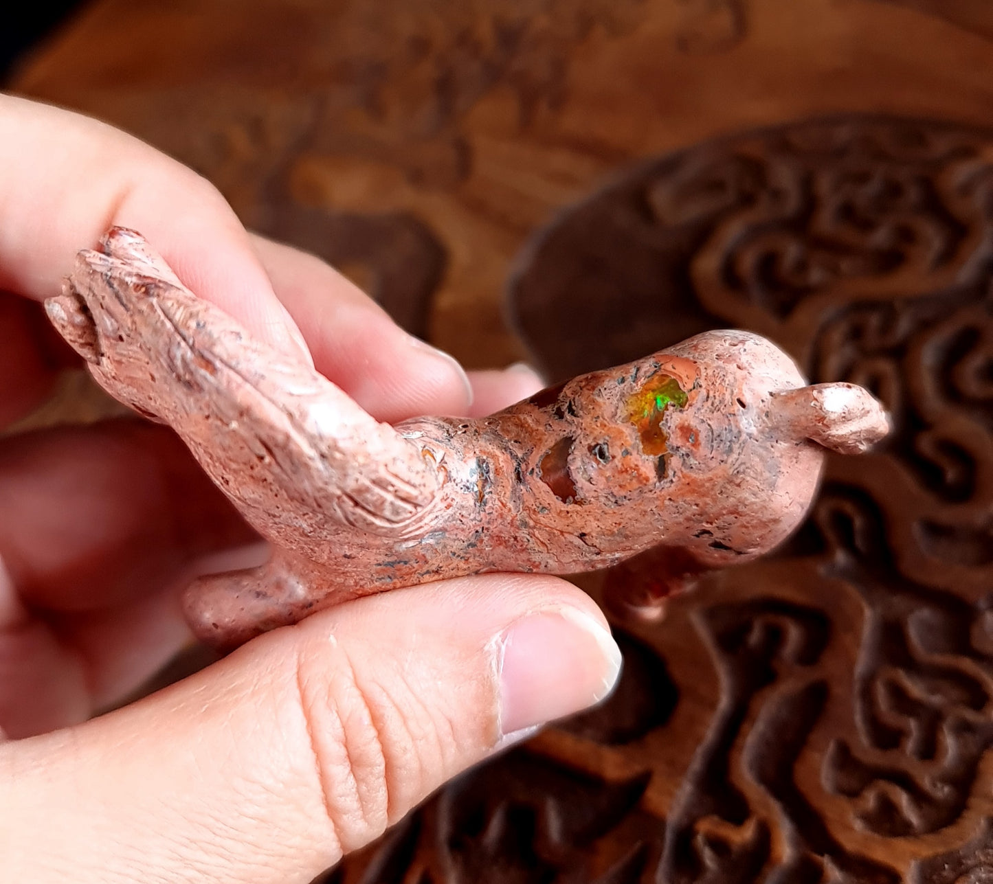 Mexican Cantera Opal Horse Carving