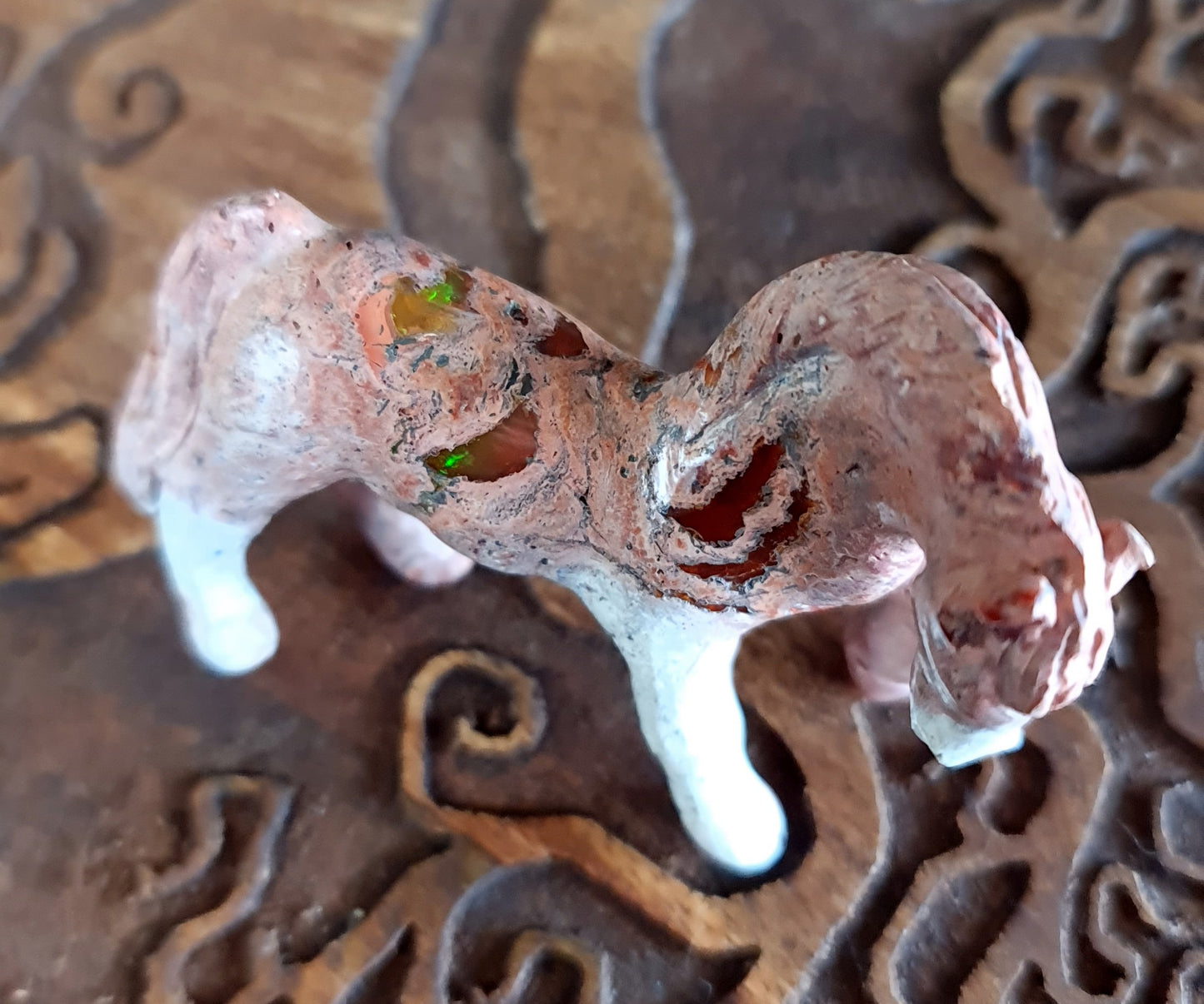 Mexican Cantera Opal Horse Carving