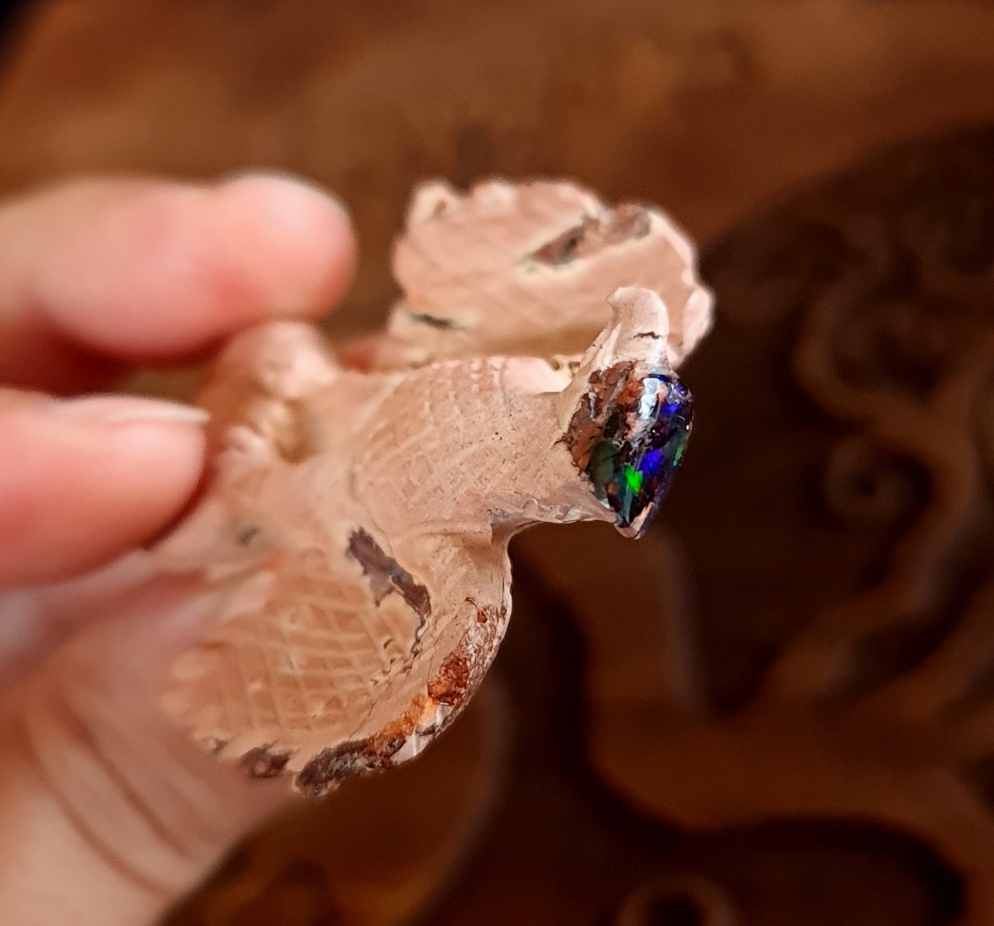 Mexican Cantera Opal Eagle Carving
