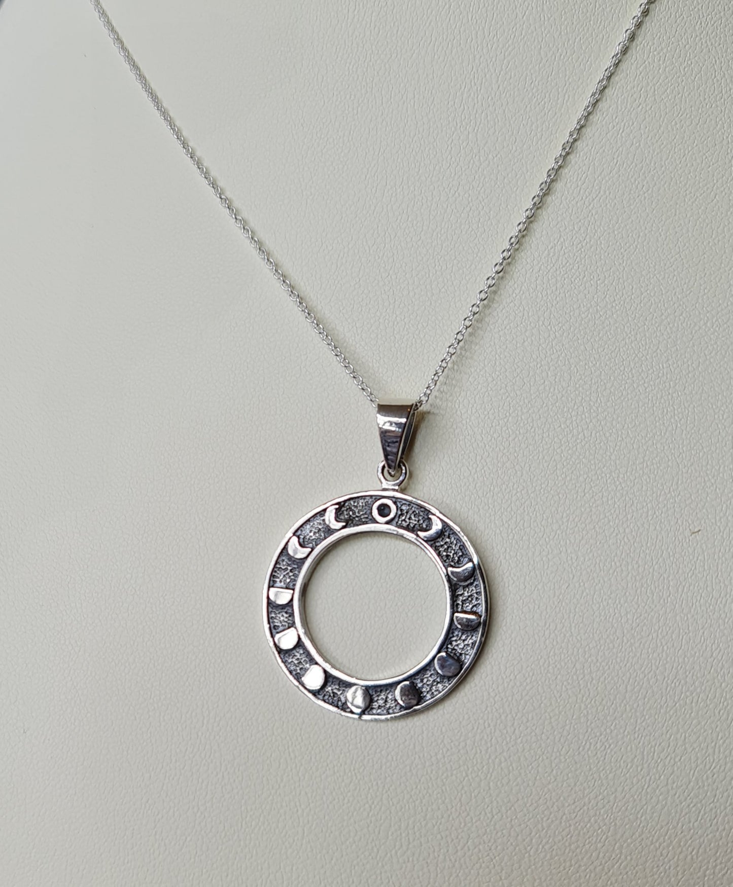 Sterling Silver Moon Phase Pendant