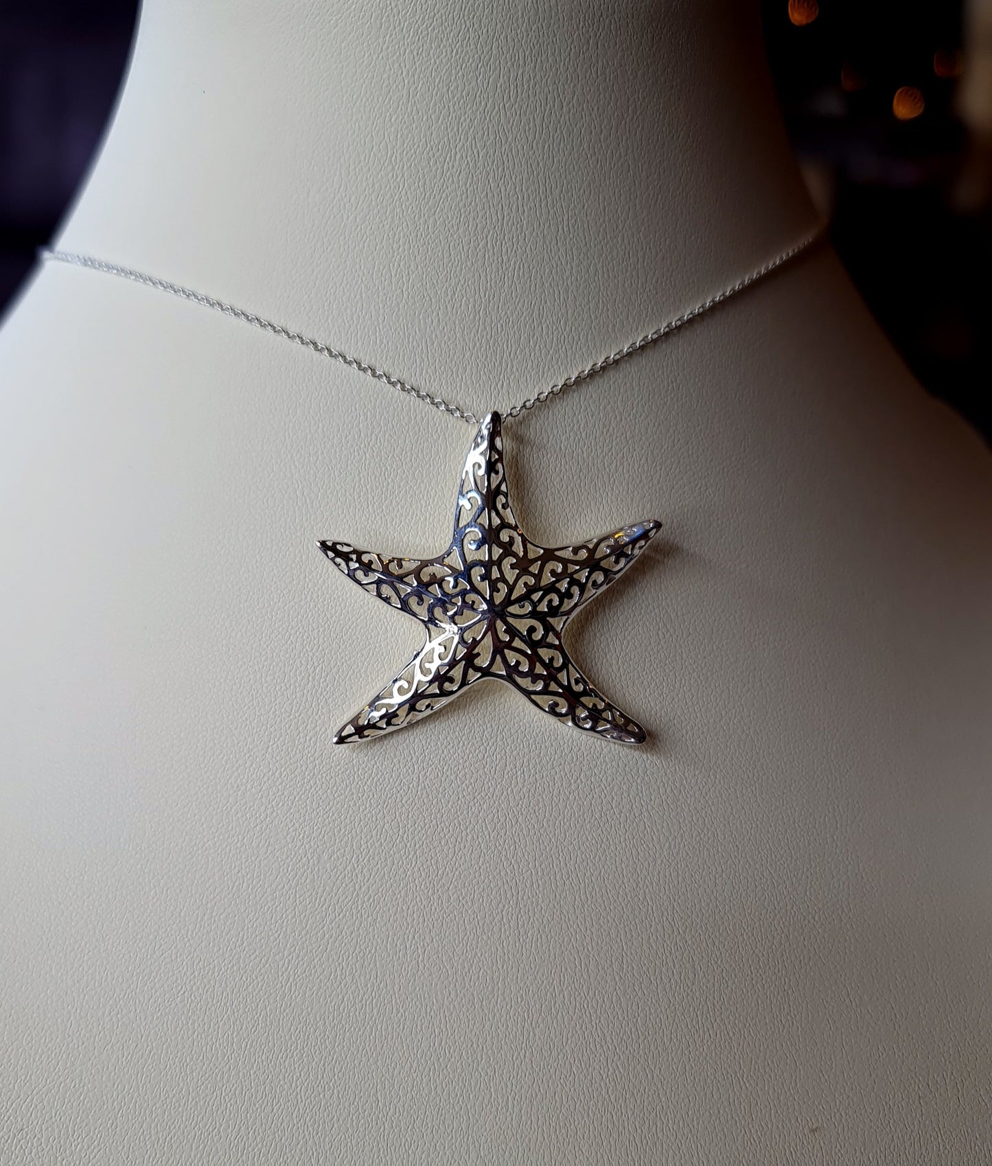 Filigree Starfish Pendant