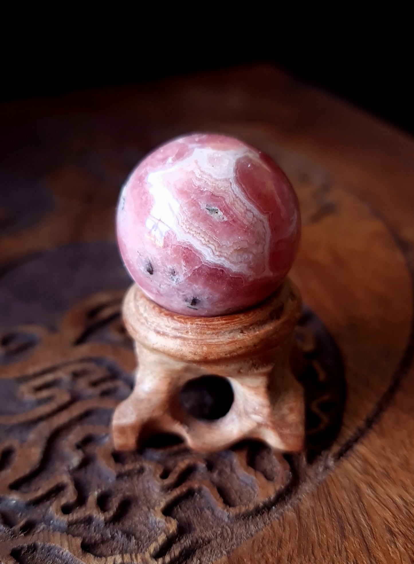 Rhodochrosite Sphere