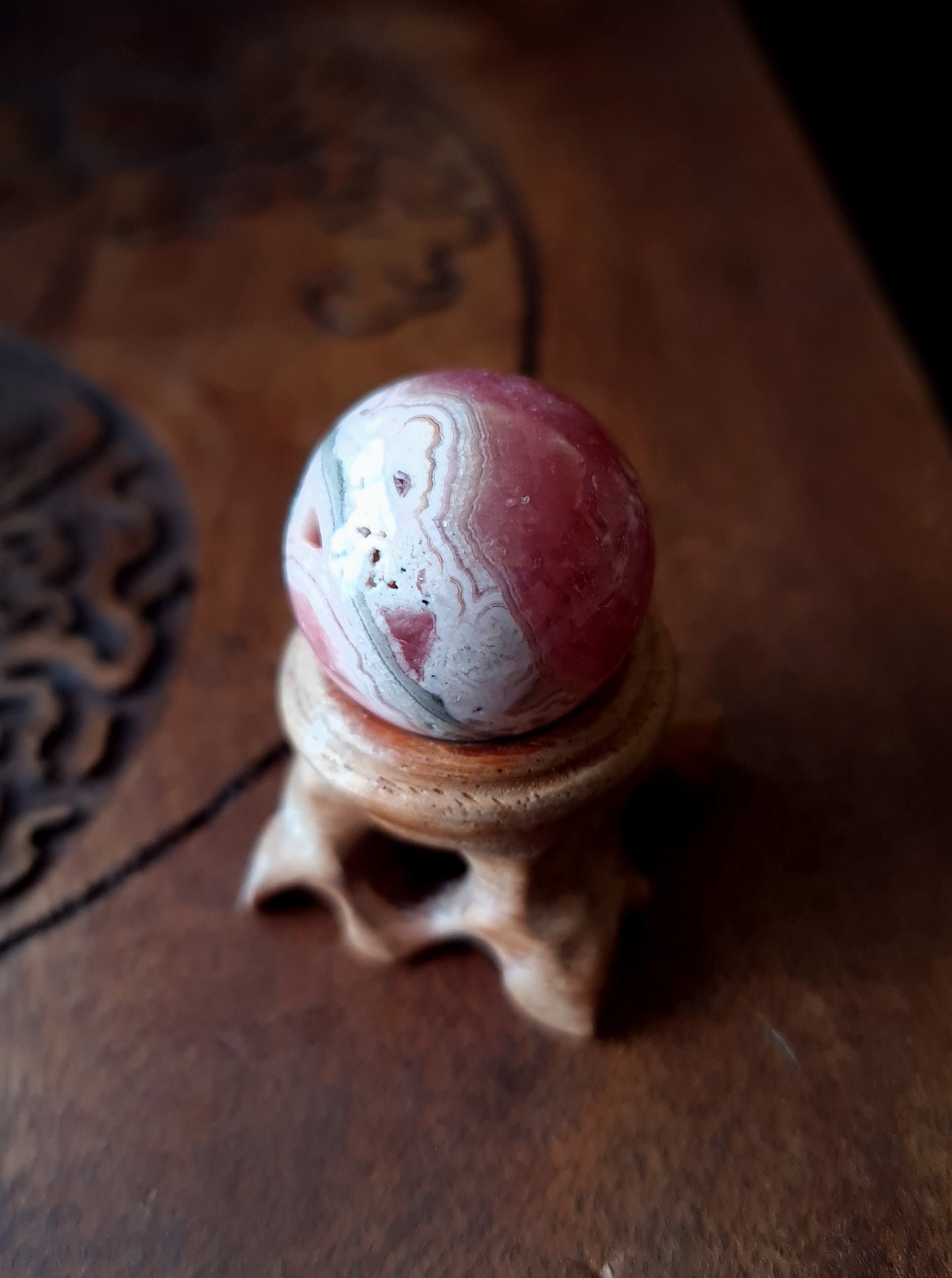 Rhodochrosite Sphere