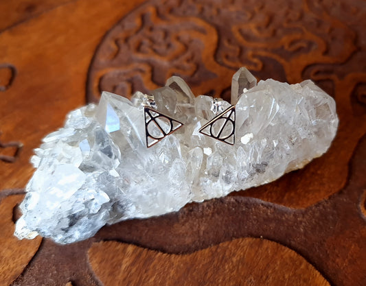 The Deathly Hallows 925 Sterling Silver Stud Earrings