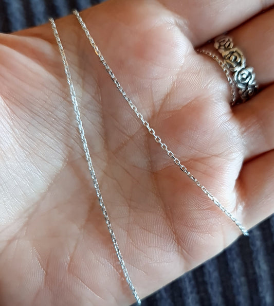 Sterling Silver Cable Chain - 1mm