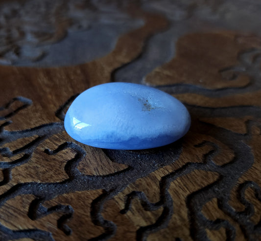 Blue Lace Agate Tumble with Druzy