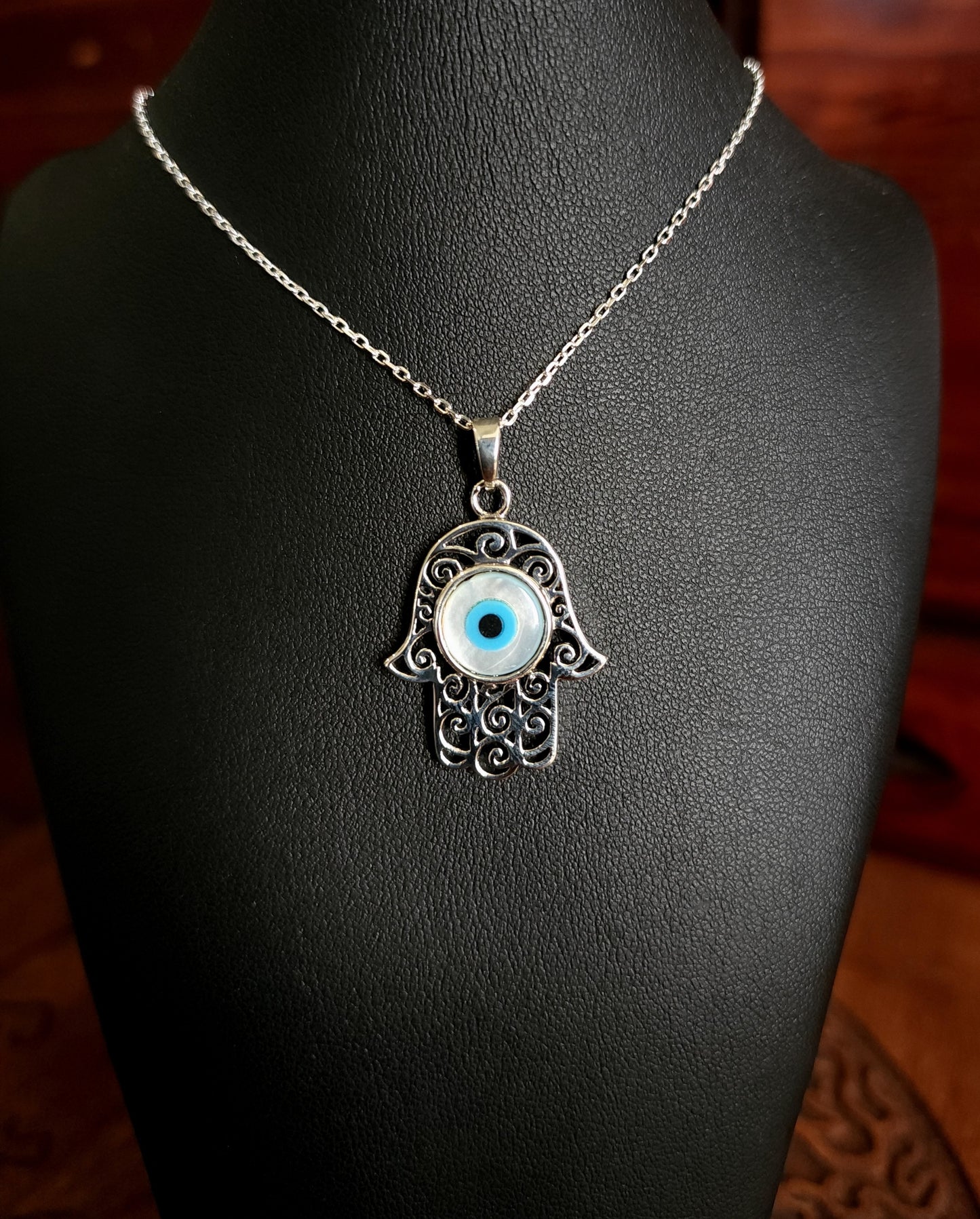 Hamsa & Nazar Sterling Silver Pendant