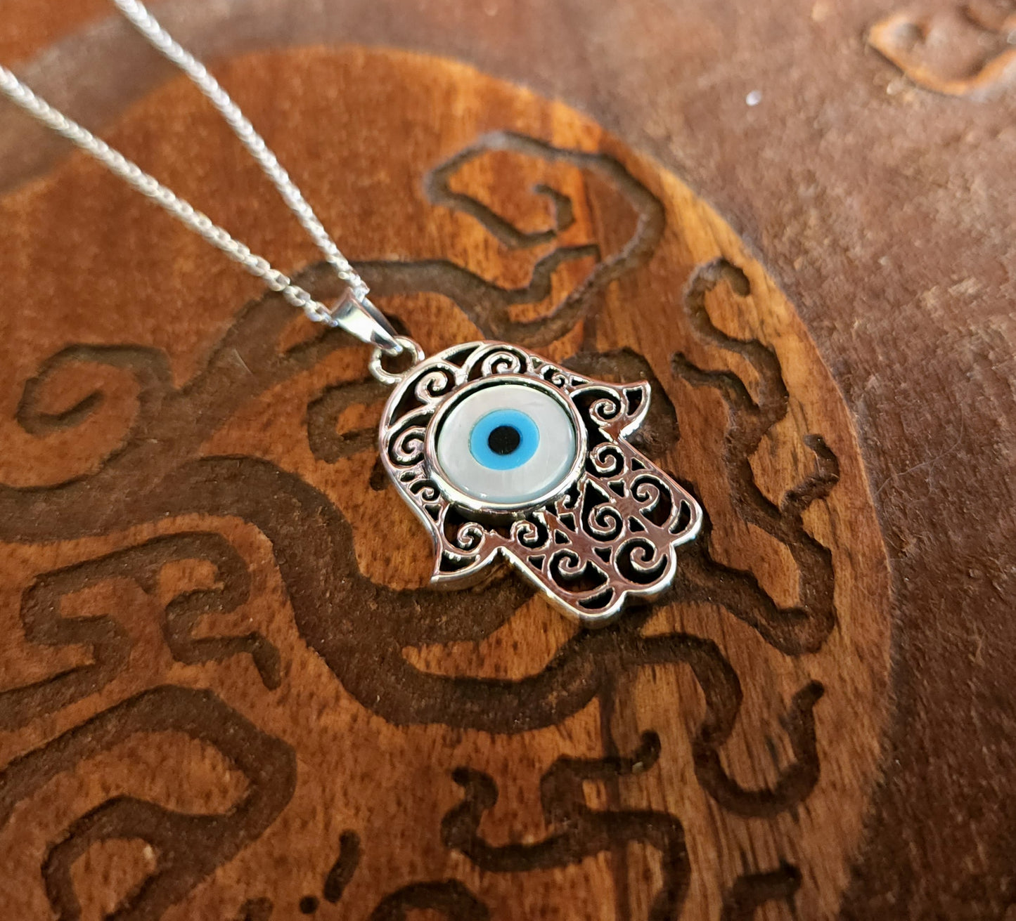 Hamsa & Nazar Sterling Silver Pendant