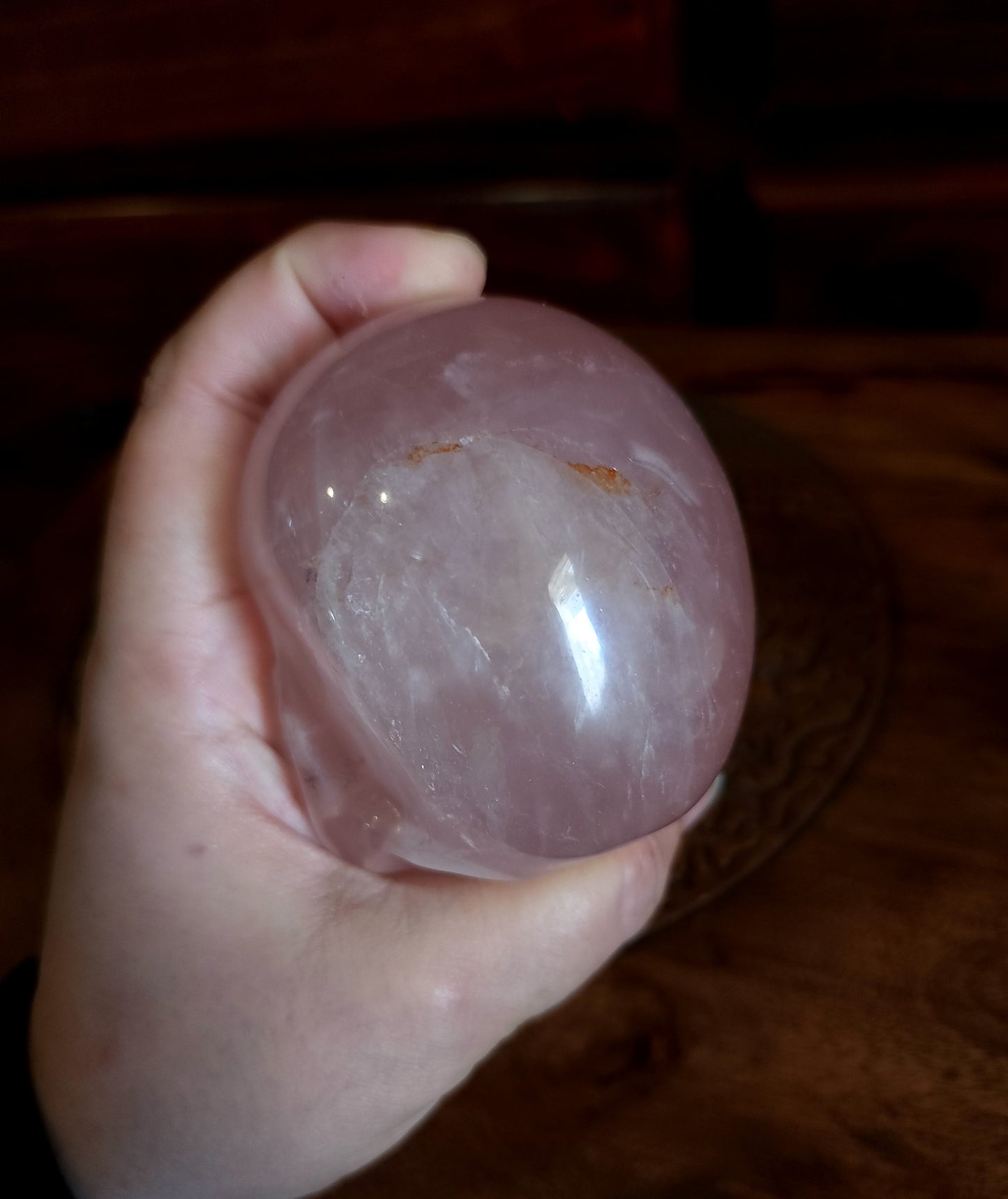 Star Rose Quartz Skull