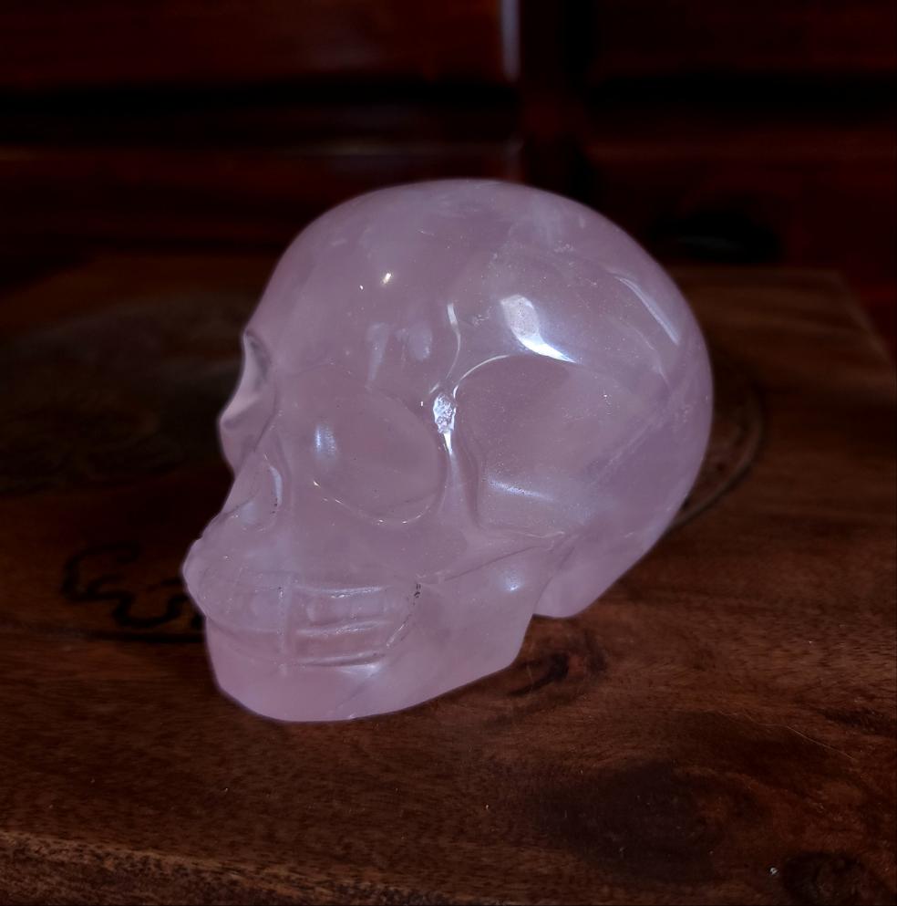 Star Rose Quartz Skull