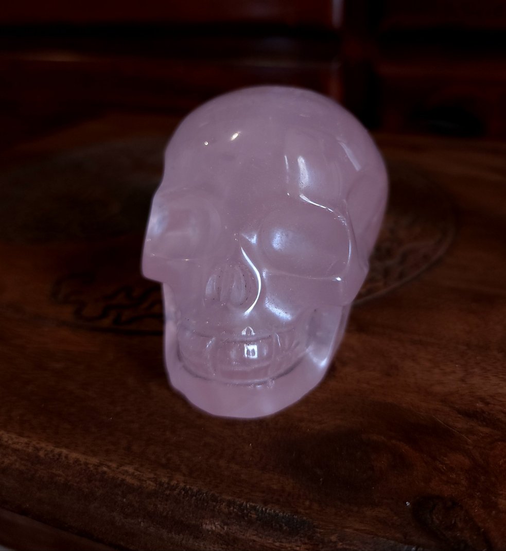 Star Rose Quartz Skull