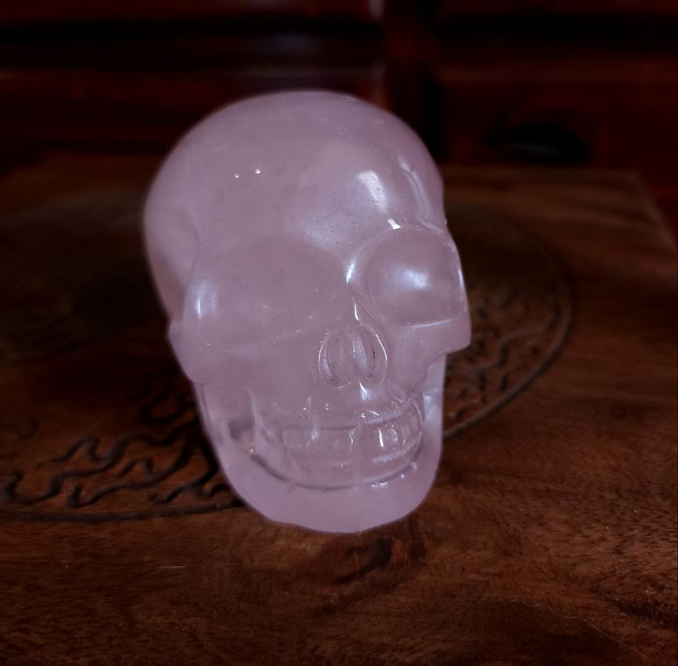 Star Rose Quartz Skull