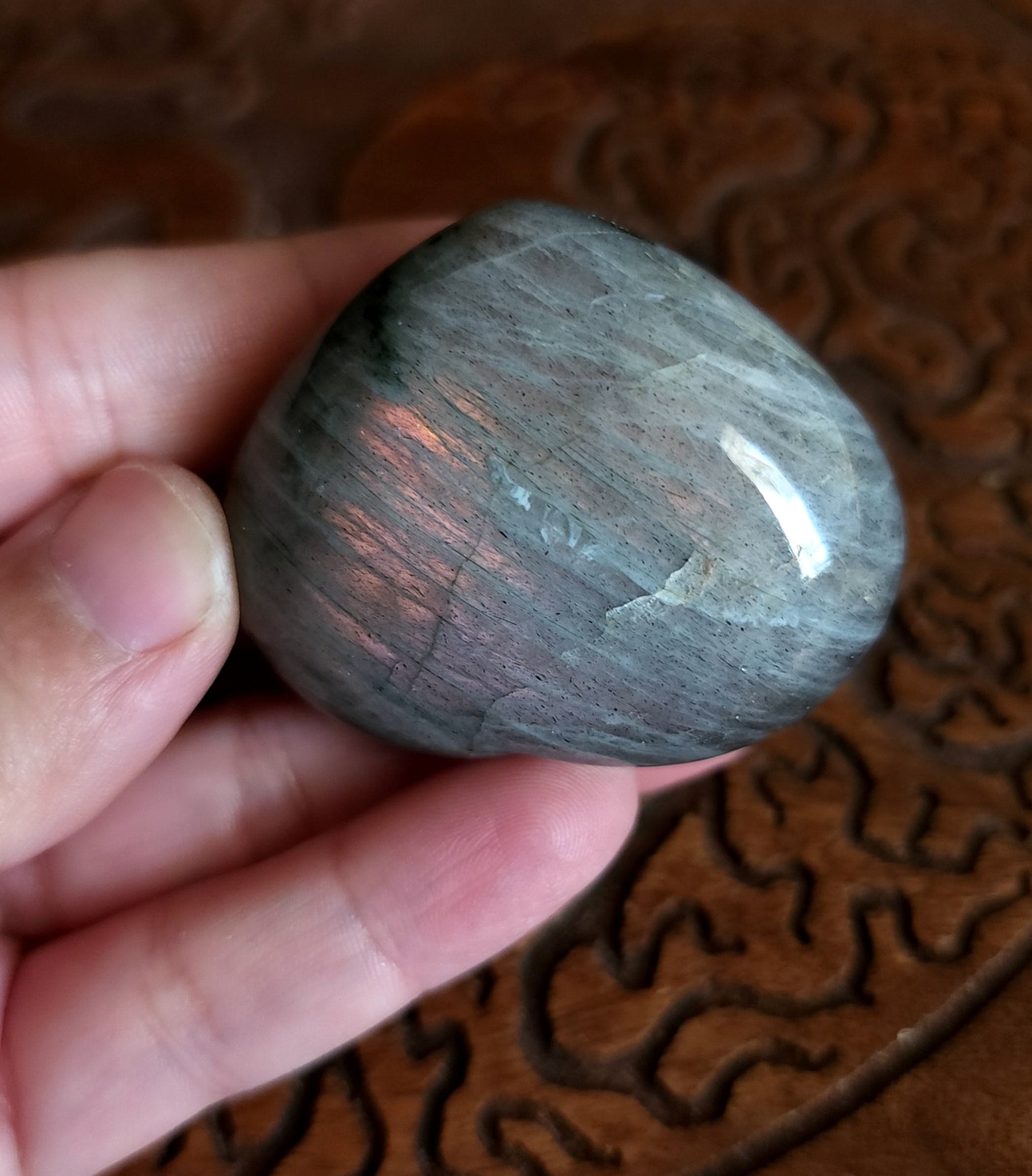 Labradorite Heart