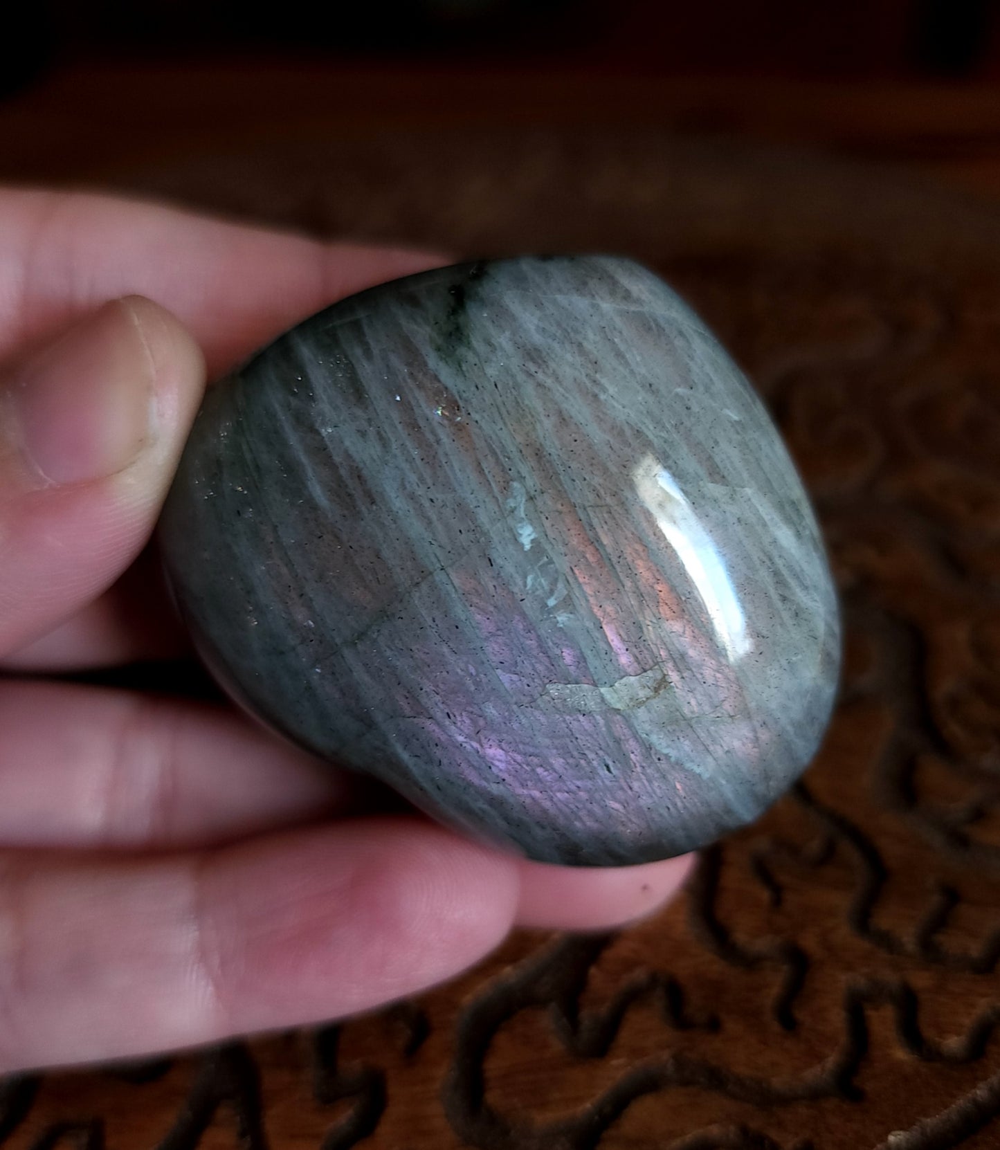 Labradorite Heart