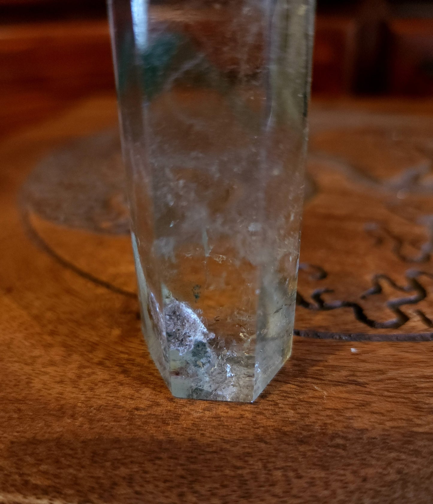 Lodolite Freeform Point with Chlorite Phantom