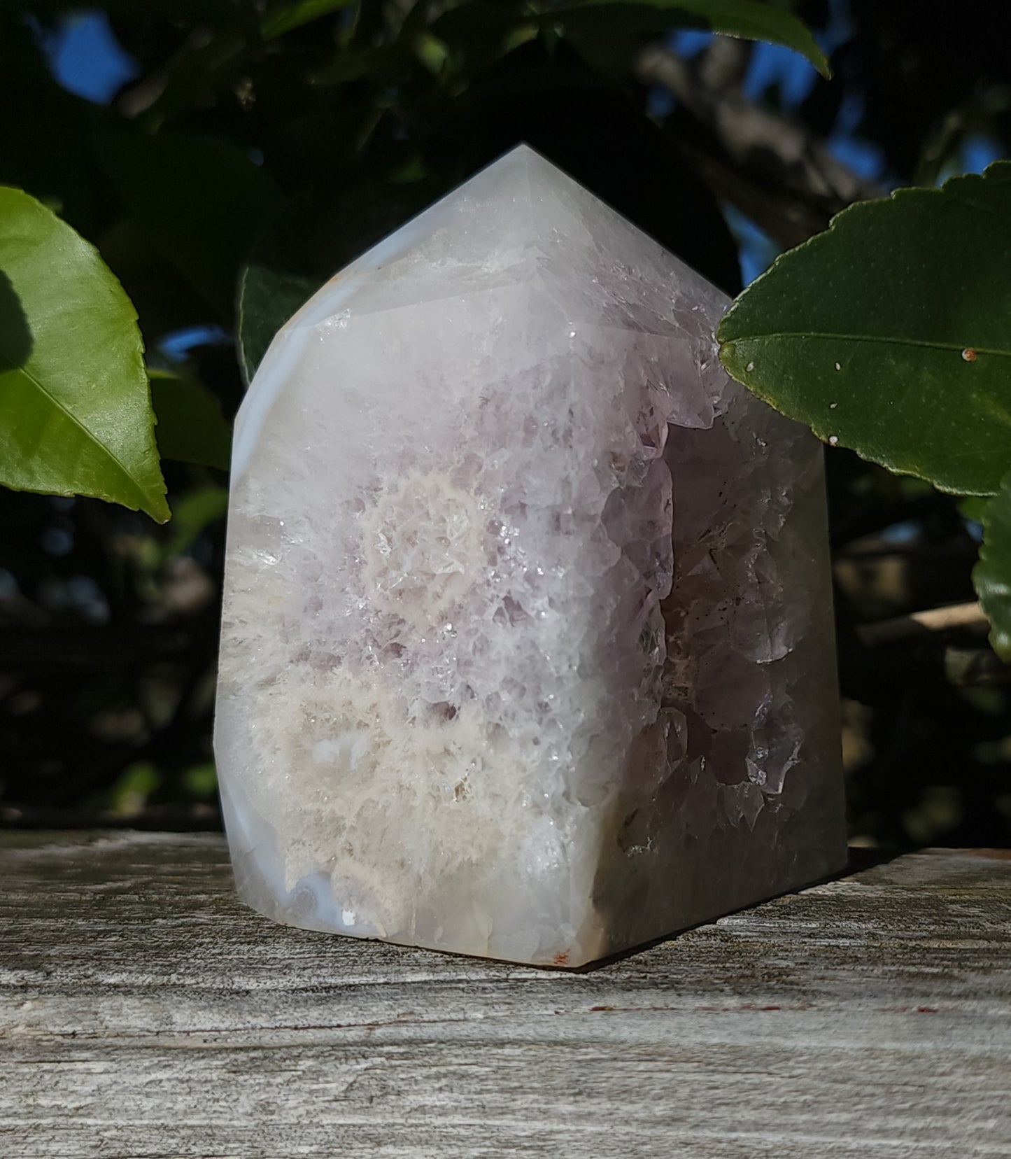 Agate & Amethyst Druzy Tower