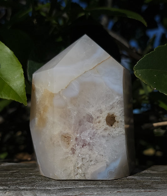 Agate & Amethyst Druzy Tower