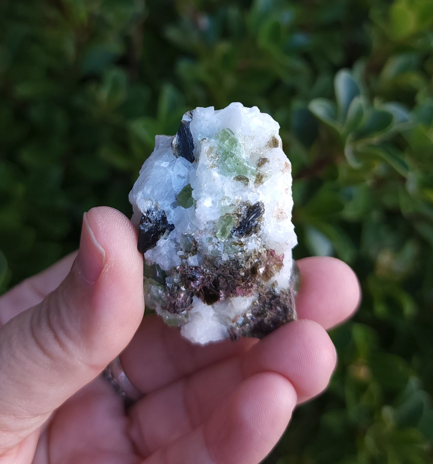 Chrome Diopside & Biotite Mica in Albite