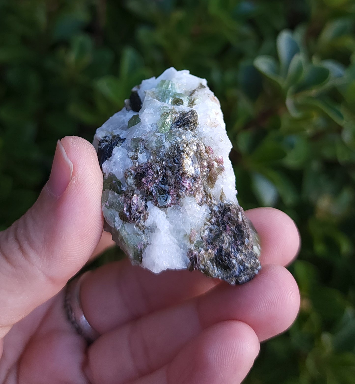 Chrome Diopside & Biotite Mica in Albite